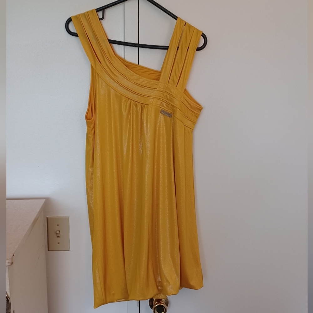 Dereon by Beyonce Yellow Mini Dress SizeM/L
